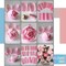 57 Pieces Crepe Paper Flower DIY Kits 6 Rolls 35g Crepe Paper Rolls 50 Pcs Floral Iron Wire 1 Roll 50 Meter for Birthday Party Wedding (Pink Series, Green)